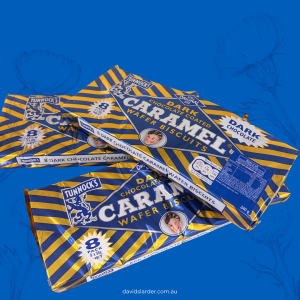 Tunnocks Dark Chocolate coated caramel wafer biscuits